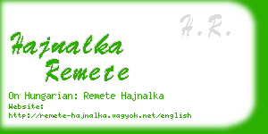 hajnalka remete business card